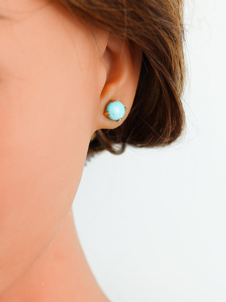 9ct Gold Turquoise Stud Earring