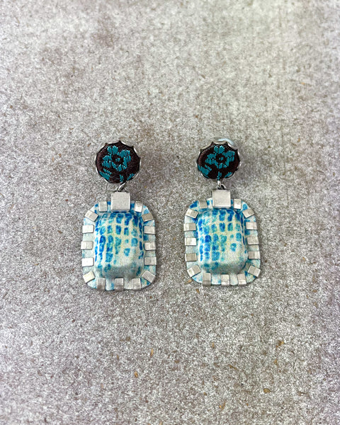 Blue Space Earrings H1610 - Ayala Bar 21/22
