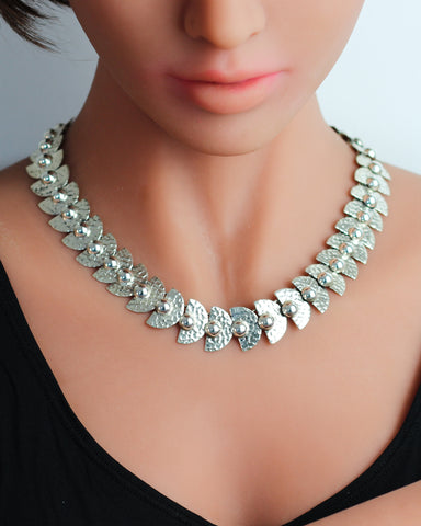 Hammered Silver Necklace - Mexico