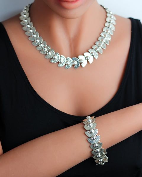 Hammered Silver Necklace - Mexico