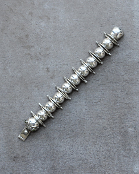 Silver Caterpillar Bracelet - Mexico