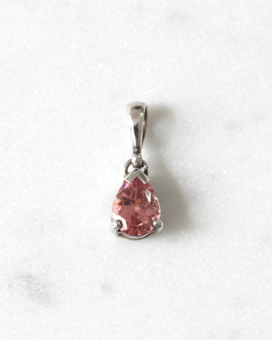 Pink Tourmaline Teardrop Pendant