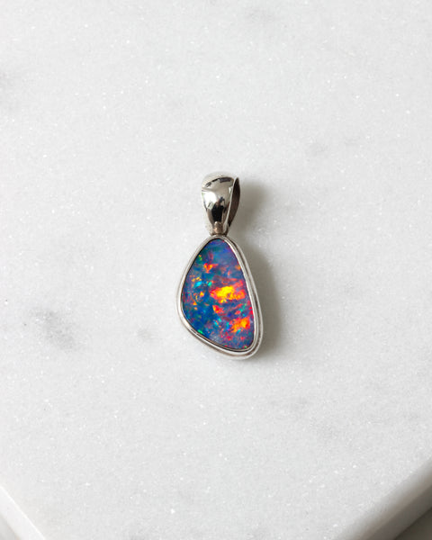 Opal Pendant in Sterling Silver