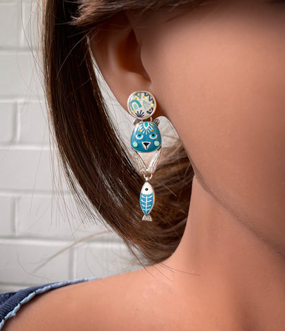 Taratata Fishing Bear Earrings