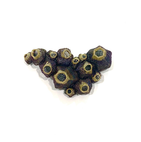 Woven Copper Reef Brooch