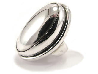 Sterling Silver Oval Ring